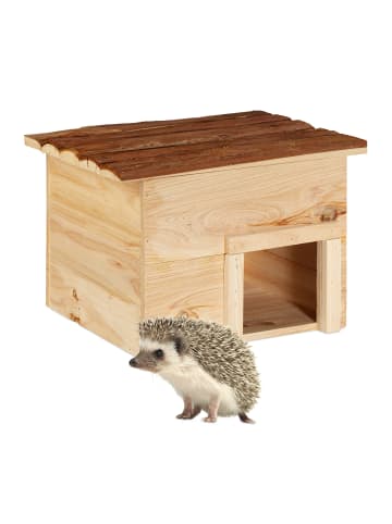 relaxdays Igelhaus in Natur - (B)32x (H)22,5 x (T)27 cm