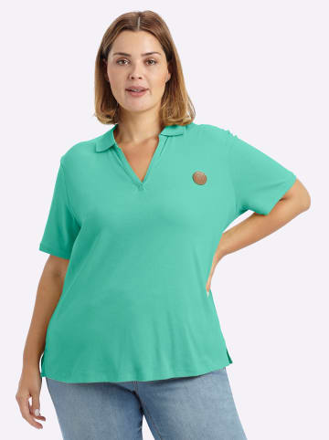 sheego Poloshirt in blaugrün