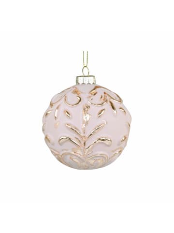 Chic Antique Weihnachtskugel in Beige | Gold