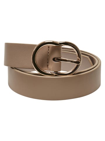 Urban Classics Urban Classics Damen Small Ring Buckle Belt in beige/gold