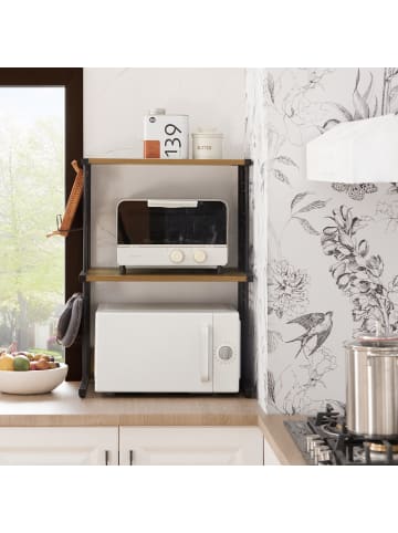 SoBuy Aufsatzregal in Eichebraun - (W) 36 x (H) 72 x (L) 60 cm
