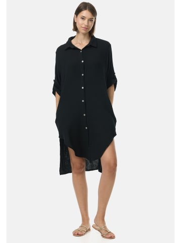 PM SELECTED Musselin Longbluse in Schwarz