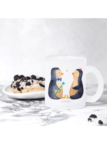 Mr. & Mrs. Panda Teetasse Pinguin Pärchen ohne Spruch in Transparent