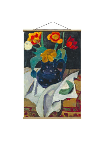 WALLART Stoffbild - Paula Modersohn-Becker - Stillleben mit Tulpen in Bunt