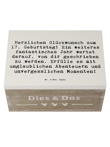 Mr. & Mrs. Panda Geschenkdose Spruch 17. Geburtstag Abenteuer mi... in Weiß