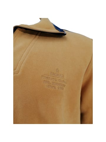 Ragman Sweatshirt Troyer-Kragen in Gelb