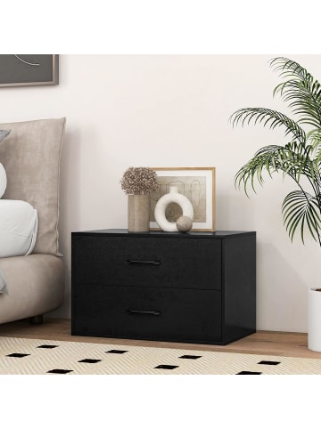 COSTWAY Kommode mit 2 Schubladen in Schwarz