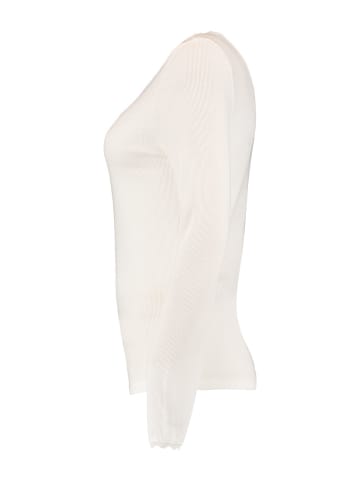 Hailys Shirt 2er-Set Langarm Rundhalsausschnitt Spitzendetails Top in Schwarz-Weiß