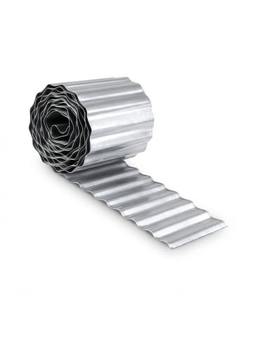relaxdays Rasenkante in Silber - 10 m
