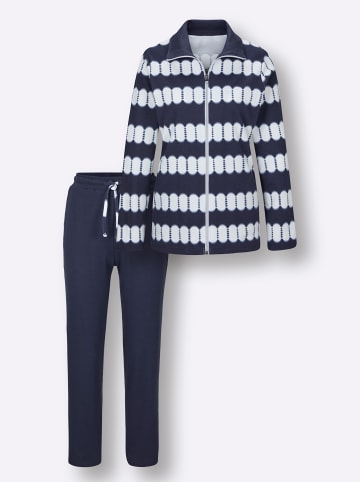 WITT WEIDEN Hausanzug in marine-ecru-bedruckt