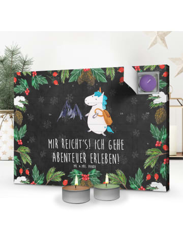Mr. & Mrs. Panda Adventskalender Einhorn Bergsteiger mit Spruch in Kreidetafel
