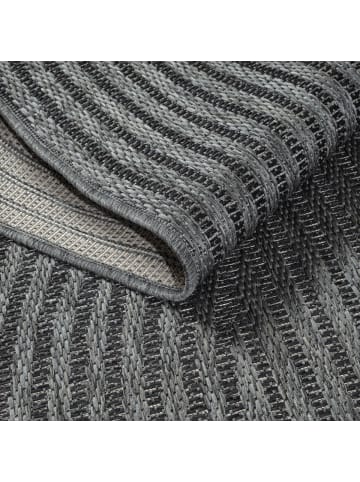 KADIMA DESIGN Läufer Geometrisch flachgewebt pflegeleicht Wohnzimmer Flur in Anthrazit