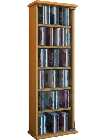 VCM Holz CD DVD Stand Regal Schrank Vetro Glastür in Buche