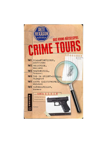Gmeiner-Verlag Crime Tours - Akte Hexagon | Das Krimi-Rätselspiel