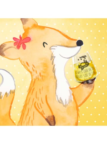 Mr. & Mrs. Panda Blümchentailglas Fuchs Sterne mit Spruch in Transparent