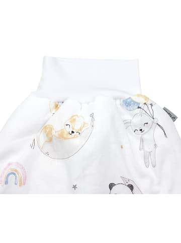 TupTam Baby Strampelsack mit Bund für Mädchen  und Jungen in weiß/beige