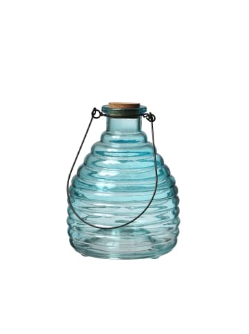 MARELIDA Wespenfänger HONIGTOPF Wespenfalle geriffeltes Glas D: 13cm in blau