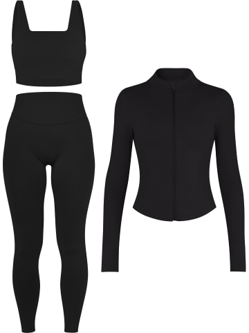 Circle Five Scrunch Shape Trainings-Set in Schwarz