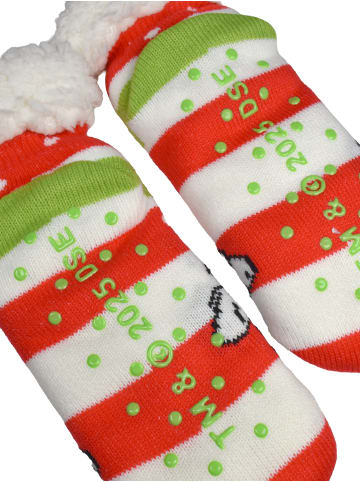 The Grinch The Grinch Hüttensocken Haussocken Kuschelsocken Socken in weiß/rot