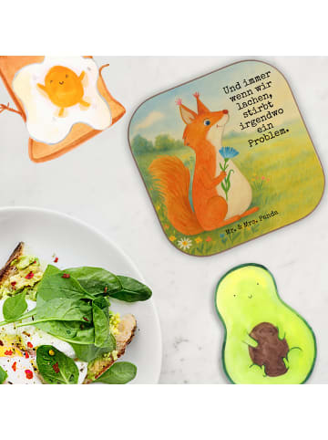 Mr. & Mrs. Panda Untersetzer für Gläser Eichhörnchen Blume Desig... in Weiß