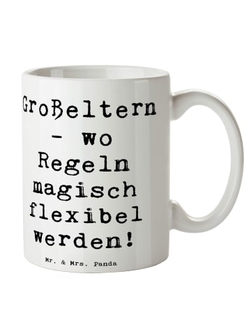 Mr. & Mrs. Panda Tasse Großeltern Magie mit Spruch in Weiß