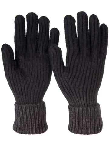 styleBREAKER Strickhandschuhe mit Farbverlauf in Schwarz-Dunkelgrau