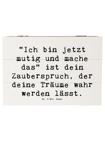 Mr. & Mrs. Panda Schatulle Spruch Mutig zu sich selbst stehen mi... in Weiß