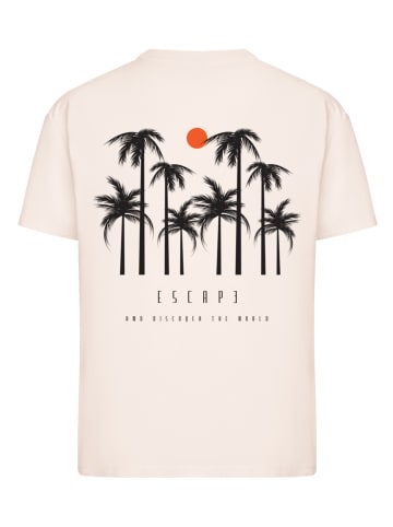 F4NT4STIC Ladies Everyday Tee Escape Discover the World Palm Trees in pink