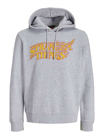 Jack & Jones Kapuzenpullover in Light Grey Melange