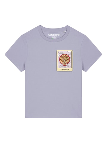 wat? Apparel T-Shirt Tarot The Pizza in Lavender