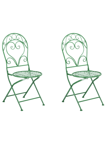 Beliani 2er-Set Klappbare Gartenmöbel ALBINIA in Grün