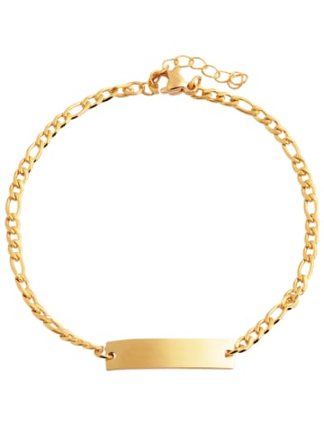 Adeliás Herren Armband aus Edelstahl 18 cm in gold