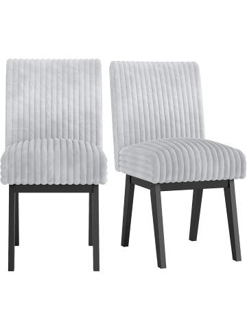 COSTWAY Esszimmerstühle 2er Set in Grau