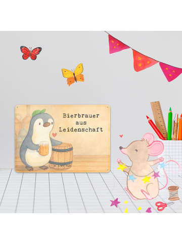 Mr. & Mrs. Panda Wandbild Bierbrauer Leidenschaft Design mit Spruch in Weiß