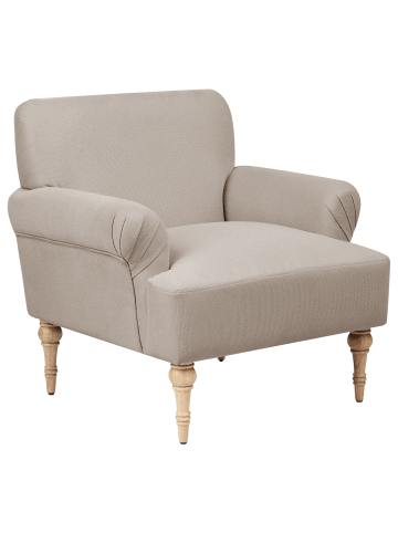 Beliani Sessel FREDROS in Beige/Braun - (W) 71 x (H) 82 x (L) 75 cm