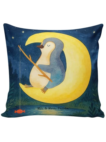 Mr. & Mrs. Panda Sofakissen Pinguin Mond Design ohne Spruch in Weiß
