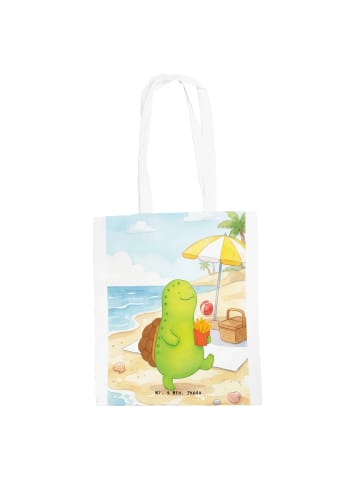 Mr. & Mrs. Panda Shopper Bag Schildkröte  Pommes Design ohne Spruch in Weiß