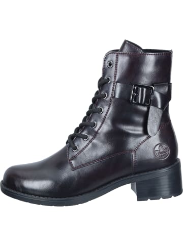 rieker Schnürstiefeletten in schwarz-rot