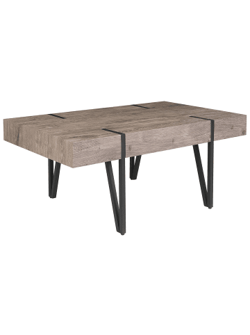 Beliani Couchtisch ADENA in Braun/Schwarz - (W) 60 x (H) 43 x (L) 100 cm