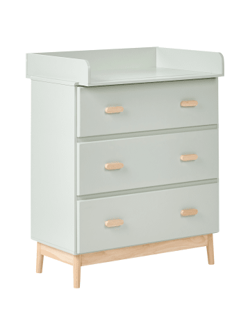 Beliani Wickeltisch QUILPIE in Grün/Braun - (W) 80 x (H) 102 x (L) 50 cm