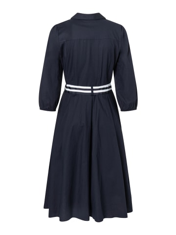 More & More Hemdblusenkleid mit Streifengürtel in marine