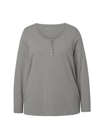 Ulla Popken Shirt in hellgrau mélange