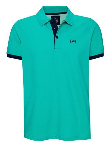 Rusty Neal Kontrast Polo Pique Shirt Regular Fit in Grün / Marine