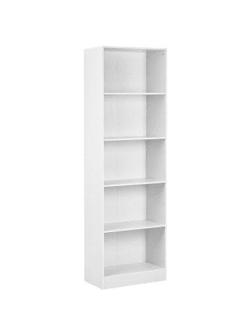 Beliani Bücherregal WINNIPEG in Weiß - (W) 55 x (H) 174 x (L) 30 cm
