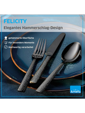 Amefa 30-tlg. Besteckset FELICITY in schwarz