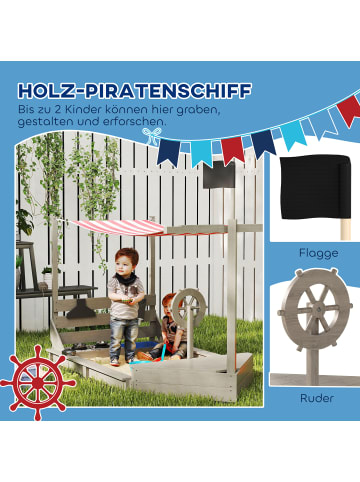 Outsunny Sandkasten 180L x 103B x 144,5H cm