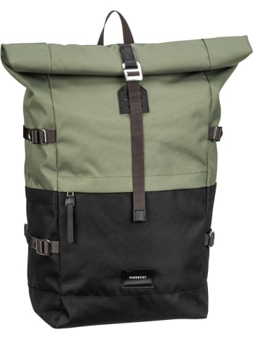 SANDQVIST Laptoprucksack Bernt Rolltop Backpack in Multi Clover Green