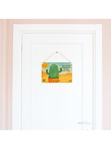 Mr. & Mrs. Panda Schild Kaktus Sonne Design mit Spruch in Weiß