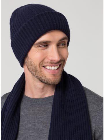 Style Republic Mütze aus Kaschmir-Woll-Gemisch in Dunkelblau