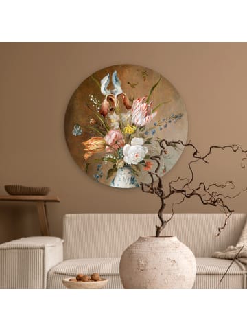 OnlyWow Rundes Wandbild Sandfarben